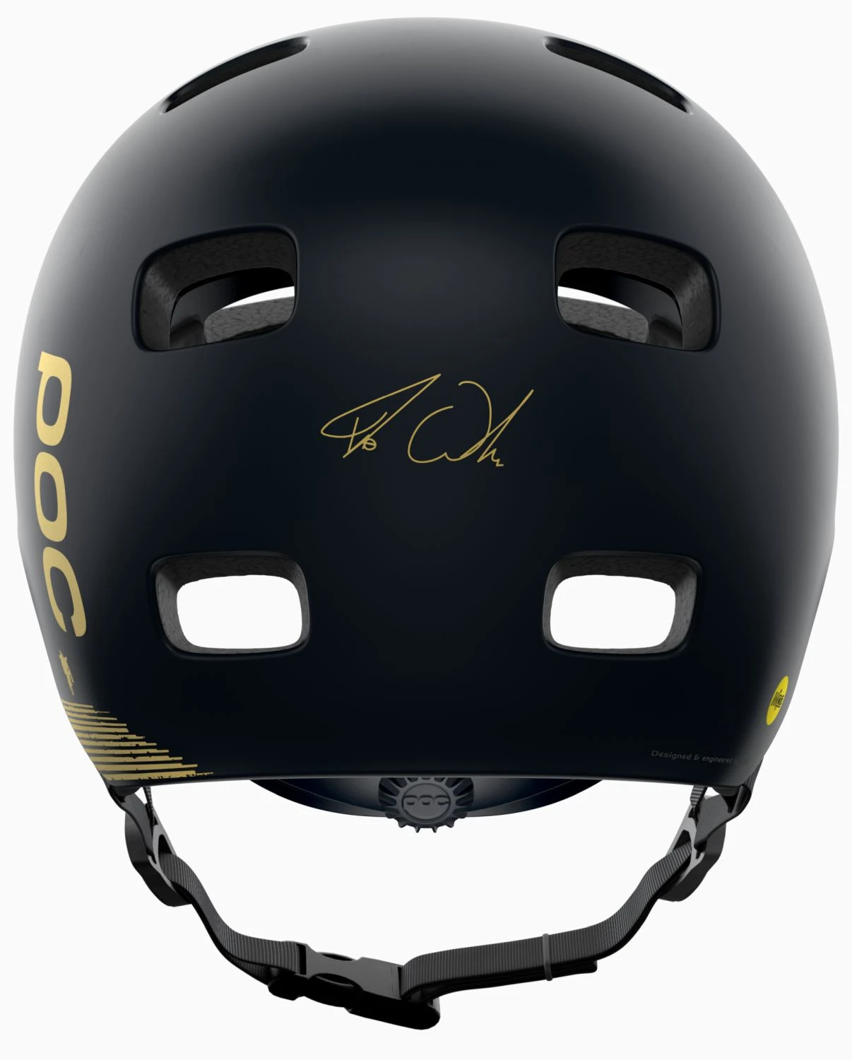 POC Crane MIPS Fabio Ed. Fahrradhelm - Uranium Black Matt / Gold 2 POC Crane MIPS Fabio Ed. Fahrradhelm - Uranium Black Matt / Gold – Bild 2