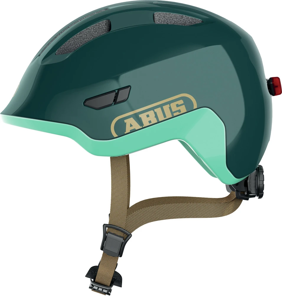 ABUS Smiley 3.0 ACE LED Kinder-Fahrradhelm - Royal Green 1 ABUS Smiley 3.0 ACE LED Kinder-Fahrradhelm - Royal Green