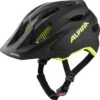 Alpina Carapax Jr. Flash Fahrradhelm - Black Neon Yellow Mat