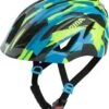 Alpina Pico Flash Kinder Fahrradhelm - Neon Blue Green Gloss (glänzend)