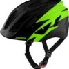 Alpina Pico Kinder Fahrradhelm - Black-green Gloss (glänzend)