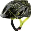 Alpina Pico Kinder Fahrradhelm - Black-neon-yellow-gloss (glänzend)