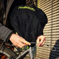 Helmtüte - Helmtasche Mit Diebstahlschutz -Fahrradhelme Store Helmtuete helmschloss fahrradhelm anschliessen 3