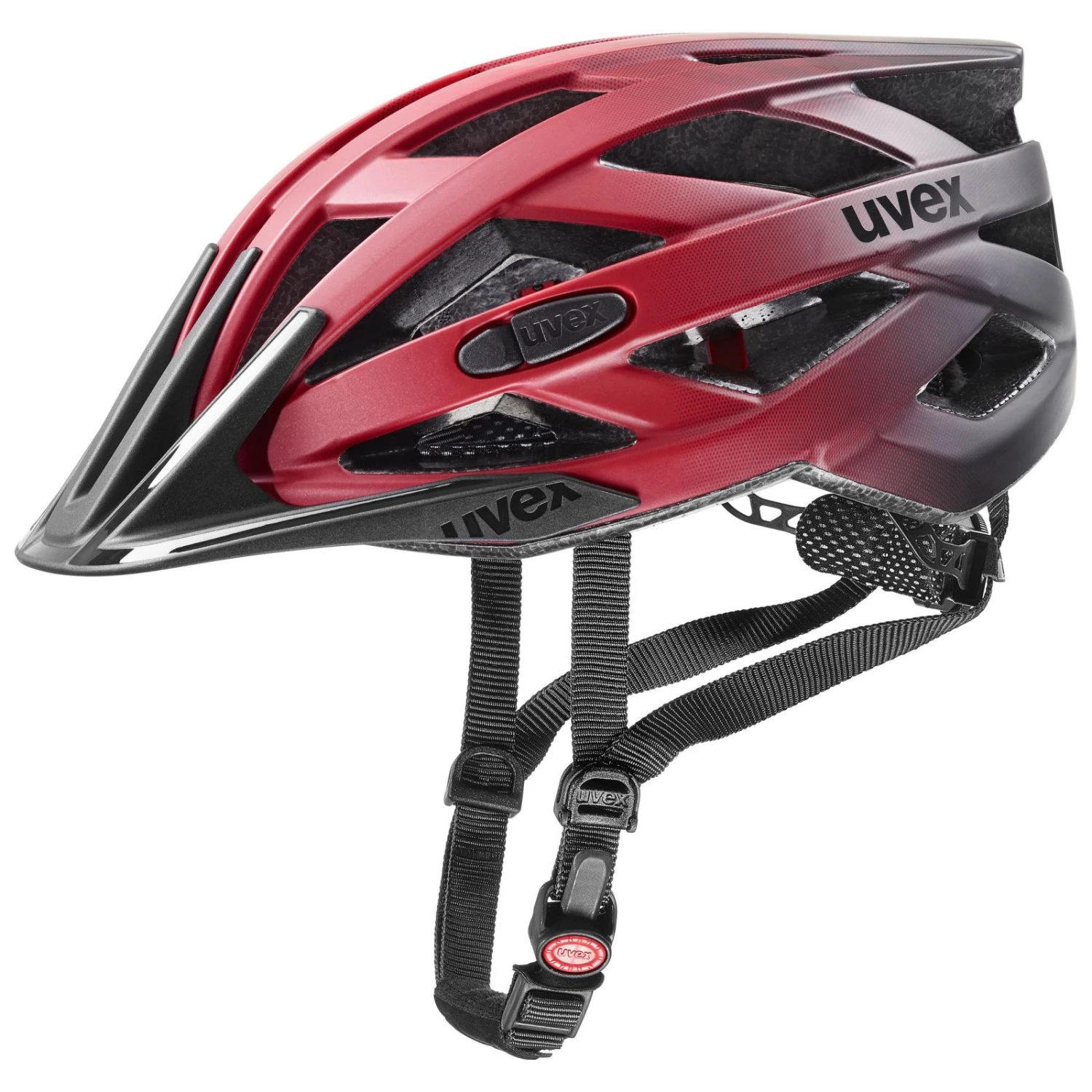 Uvex I-vo Cc Fahrradhelm - Red Black Mat 1 Uvex I-vo Cc Fahrradhelm - Red Black Mat