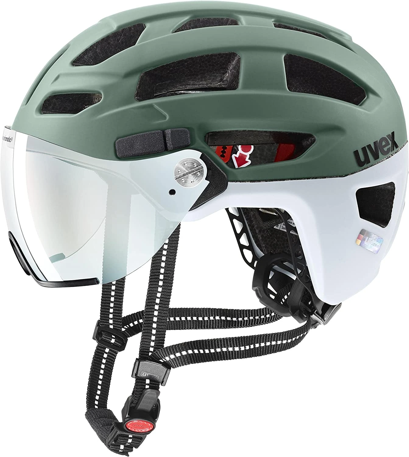 Uvex Finale Visor Vario Visier Fahrradhelm - Moss Green-cloud Matt 1 Uvex Finale Visor Vario Visier Fahrradhelm - Moss Green-cloud Matt