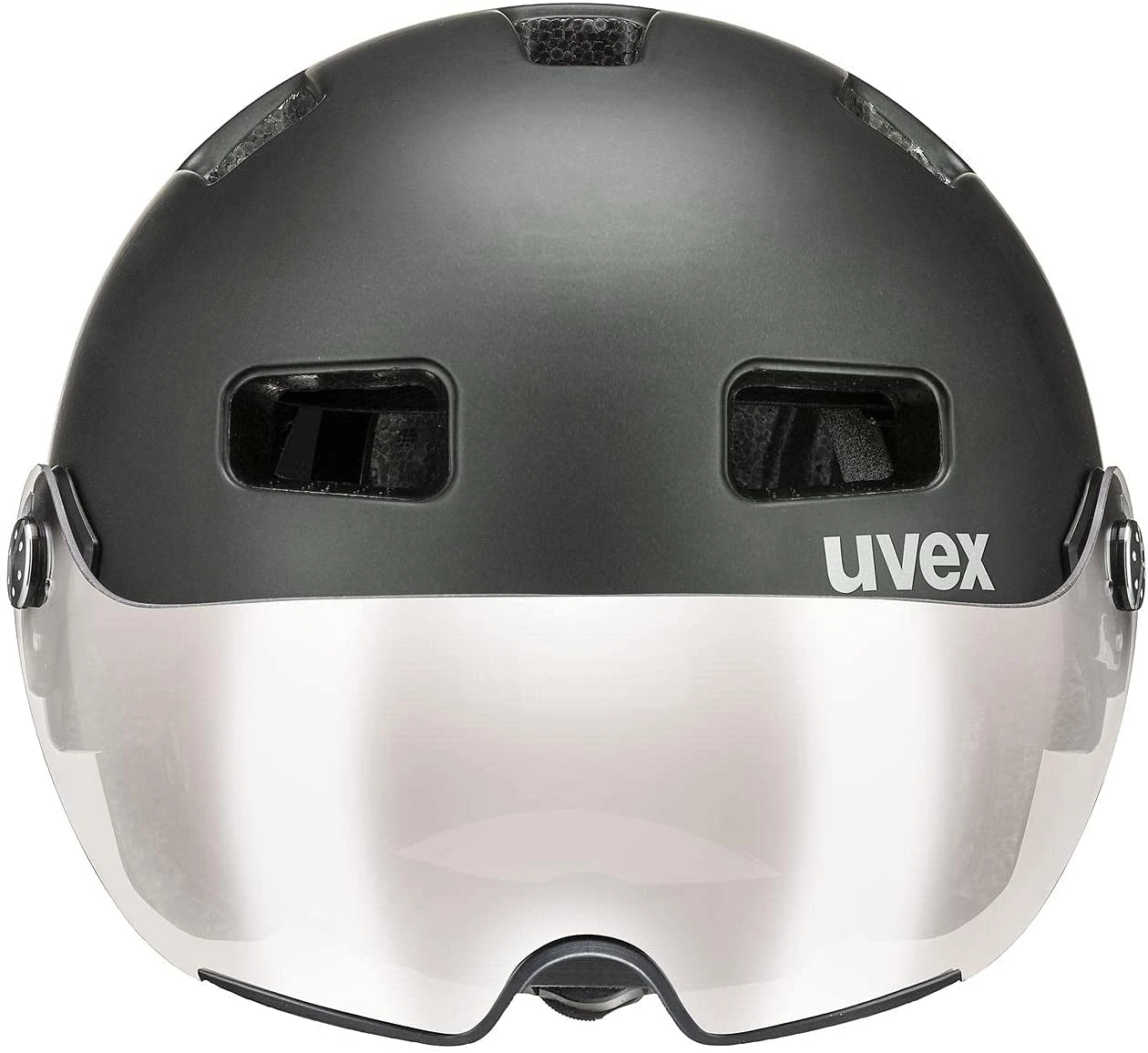 Uvex Rush Visor Visier Fahrradhelm - Dark Silver Mat 2 Uvex Rush Visor Visier Fahrradhelm - Dark Silver Mat – Bild 2